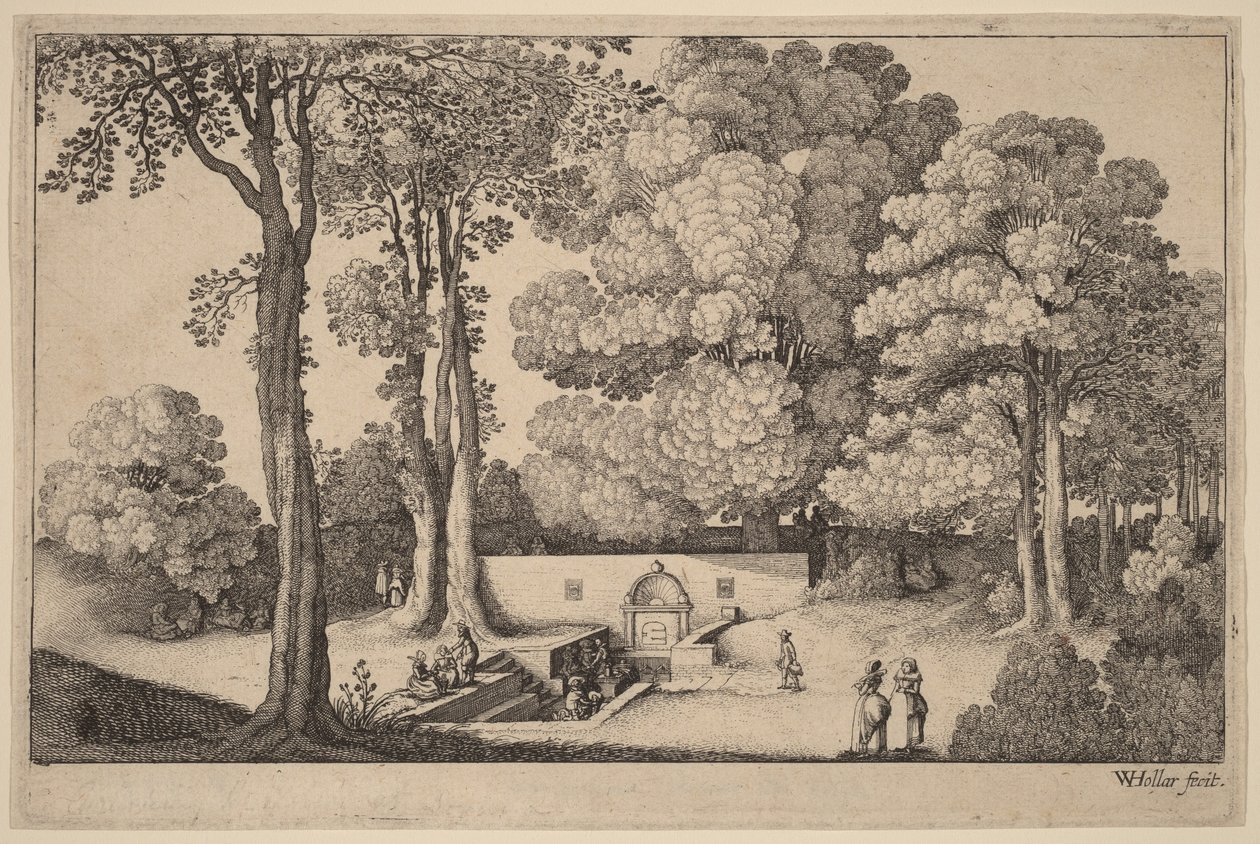 La source minérale - Wenceslaus Hollar