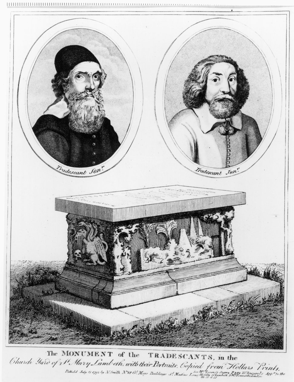 Le monument des Tradescants dans le cimetière de l