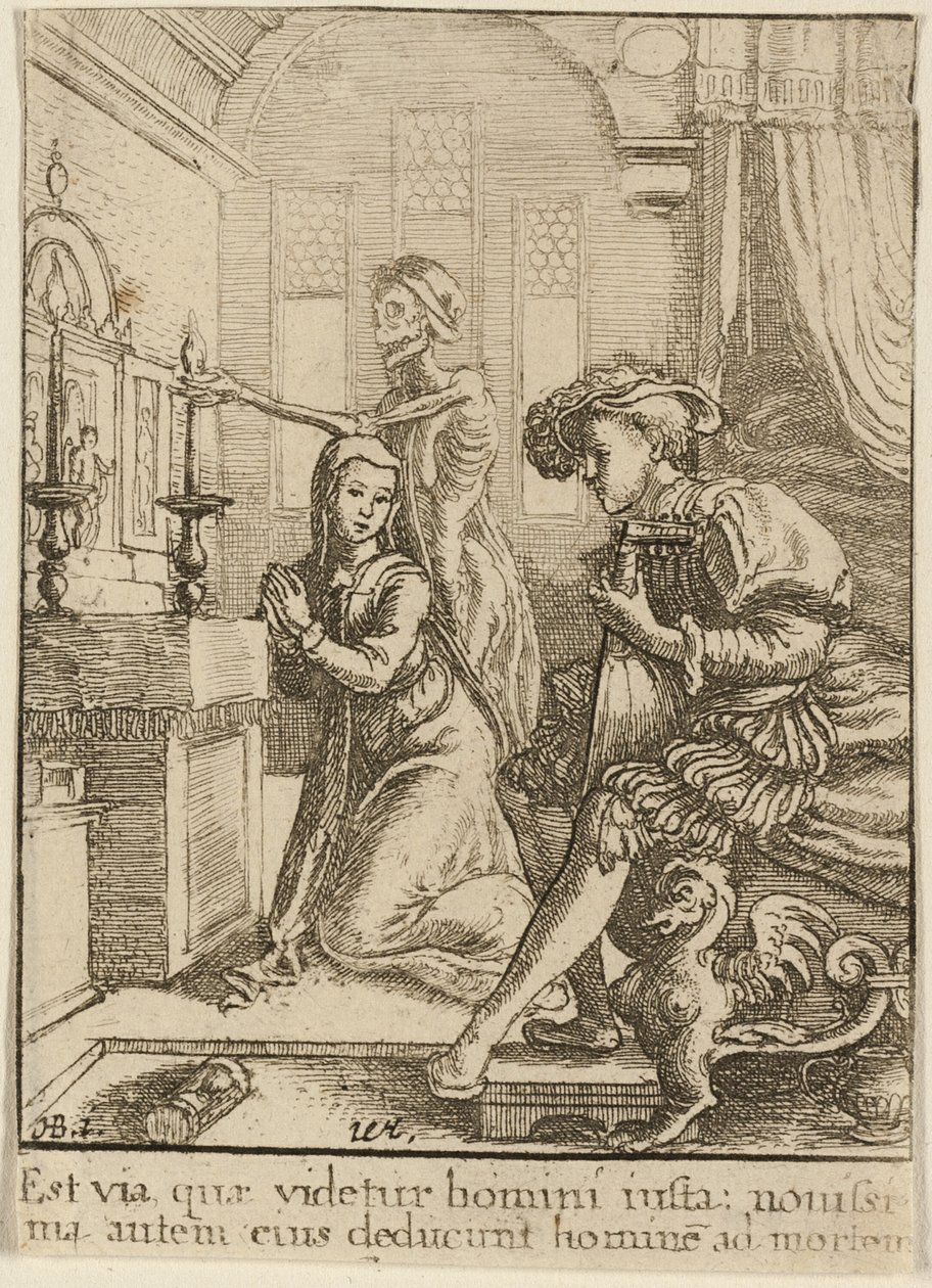 La Nonne et la Mort - Wenceslaus Hollar