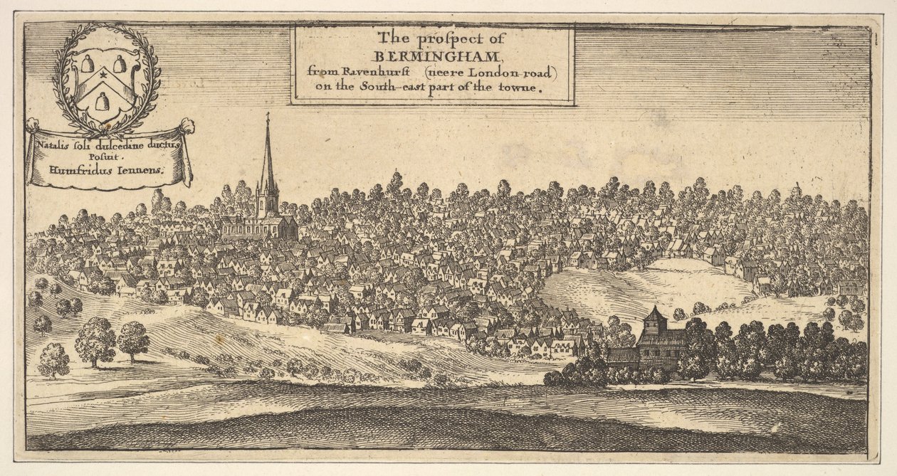 La perspective de Bermingham, de Ravenshurst près de London-road au sud-est - Wenceslaus Hollar