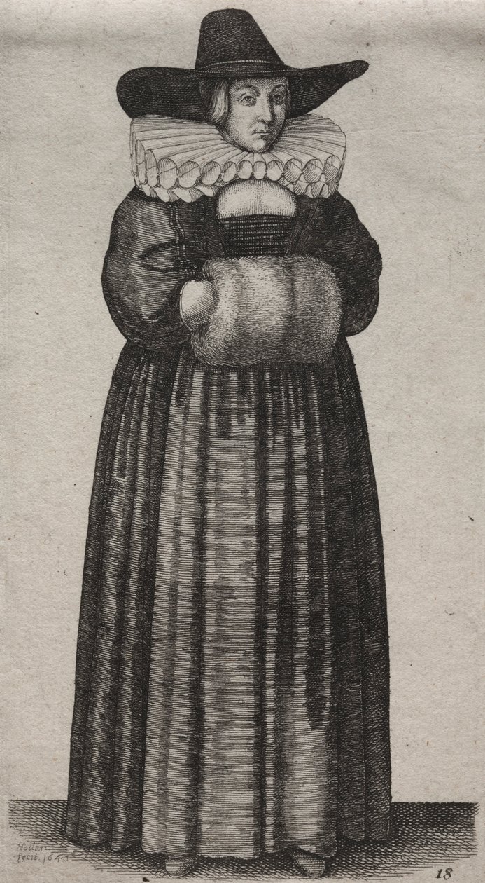 Les divers habits des femmes anglaises, de la noblesse aux paysannes..., 1640 - Wenceslaus Hollar