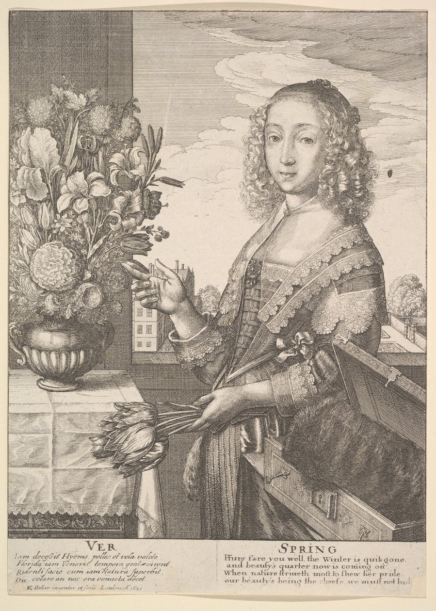 Ver - Printemps Trois-quarts des saisons, 1641 - Wenceslaus Hollar