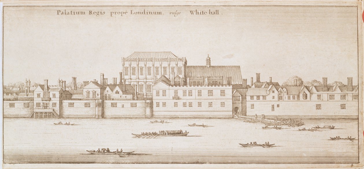 Vue de Whitehall, 1645 - Wenceslaus Hollar