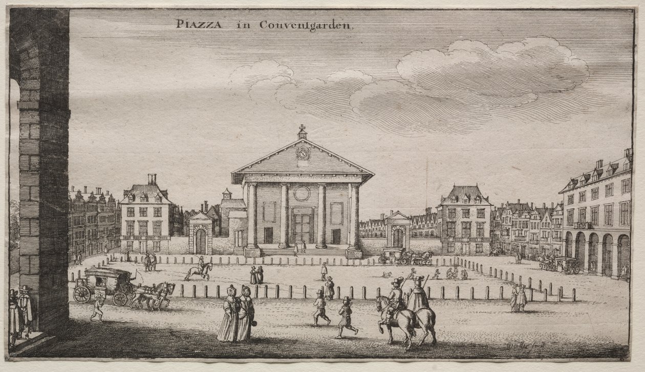 Vues de Londres : La Piazza à Covent Garden - Wenceslaus Hollar