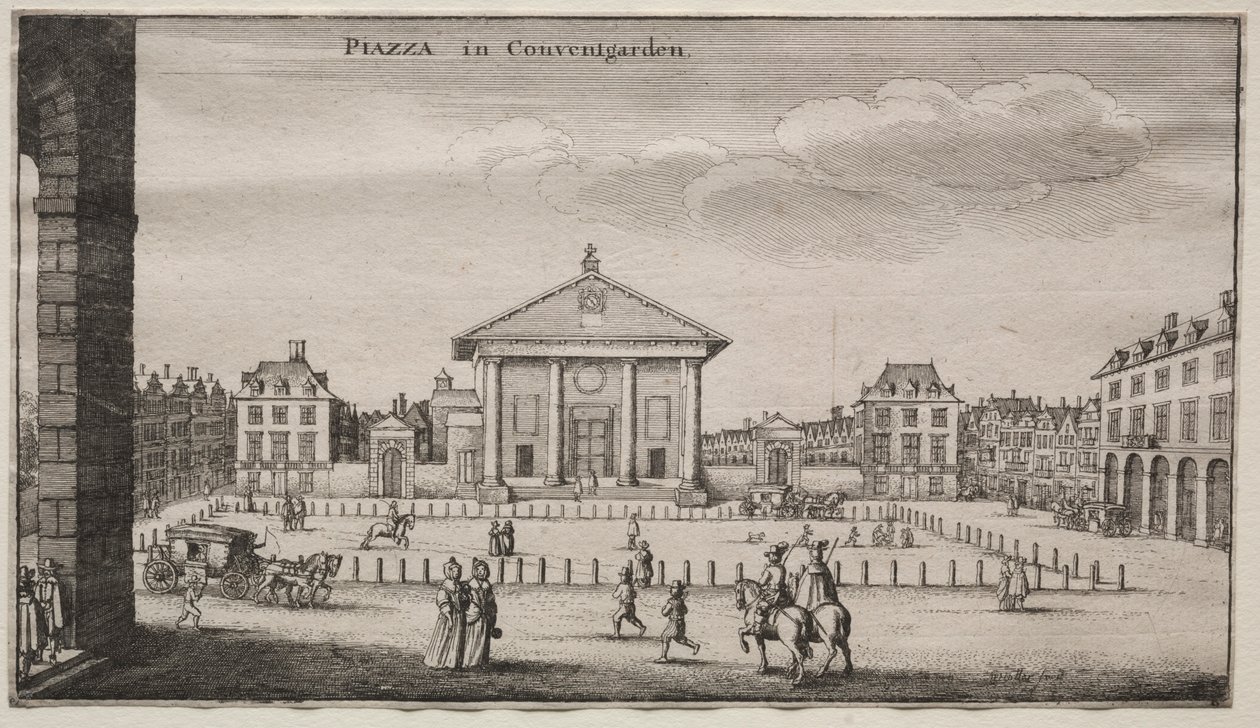 Vues de Londres : La Piazza à Covent Garden - Wenceslaus Hollar
