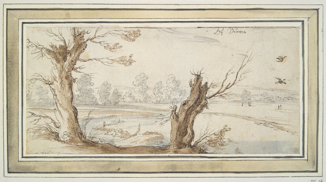 Les saules au bord de la Rur - Wenceslaus Hollar
