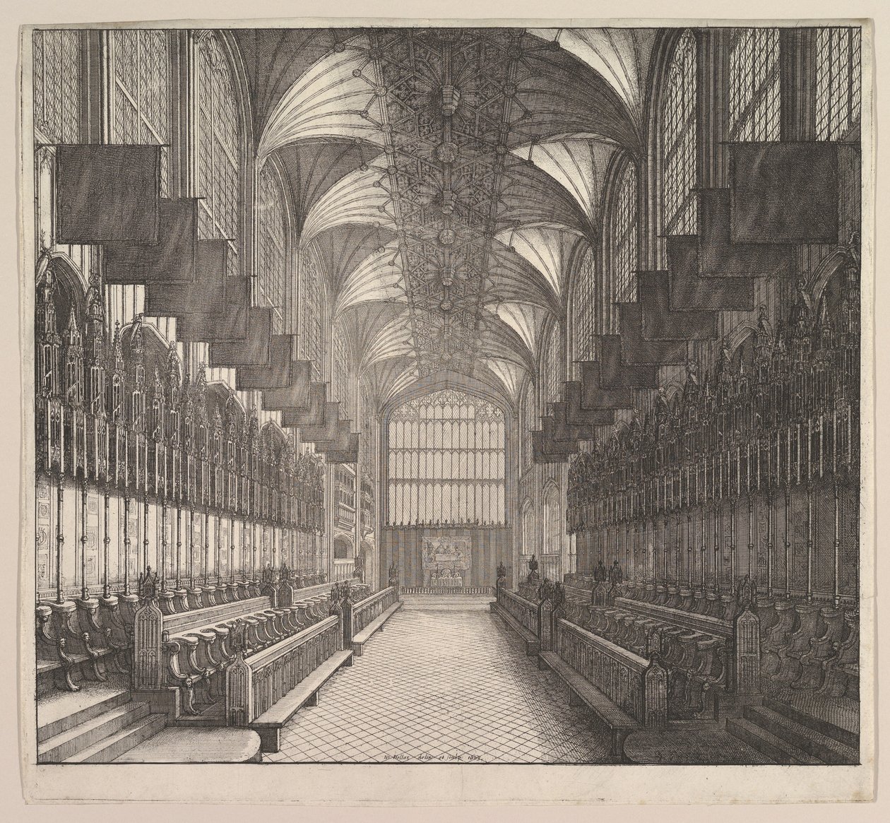 Château de Windsor, Chapelle Saint-Georges, Chœur - Wenceslaus Hollar