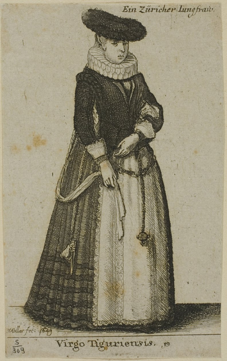 Jeune femme de Zurich - Wenceslaus Hollar