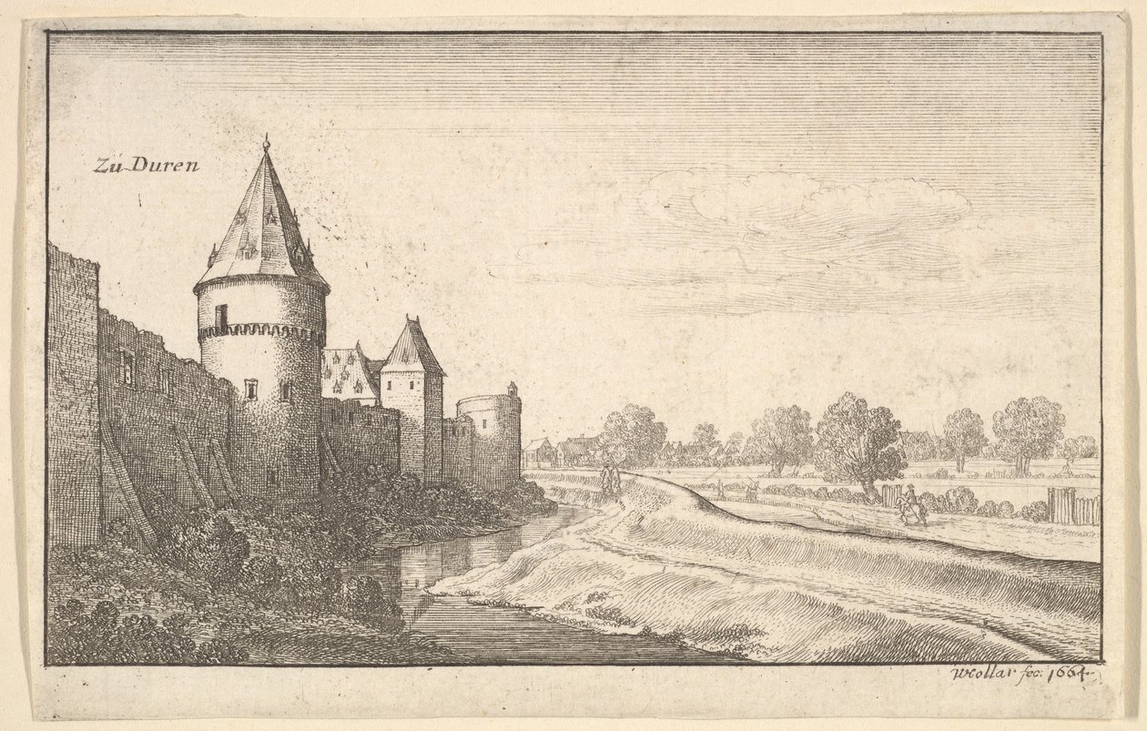 Zu Düren, extrait de « European Views » - Wenceslaus Hollar