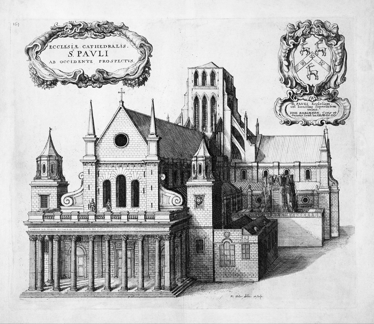 Estampe; eau-forte - Saint-Paul vu de l