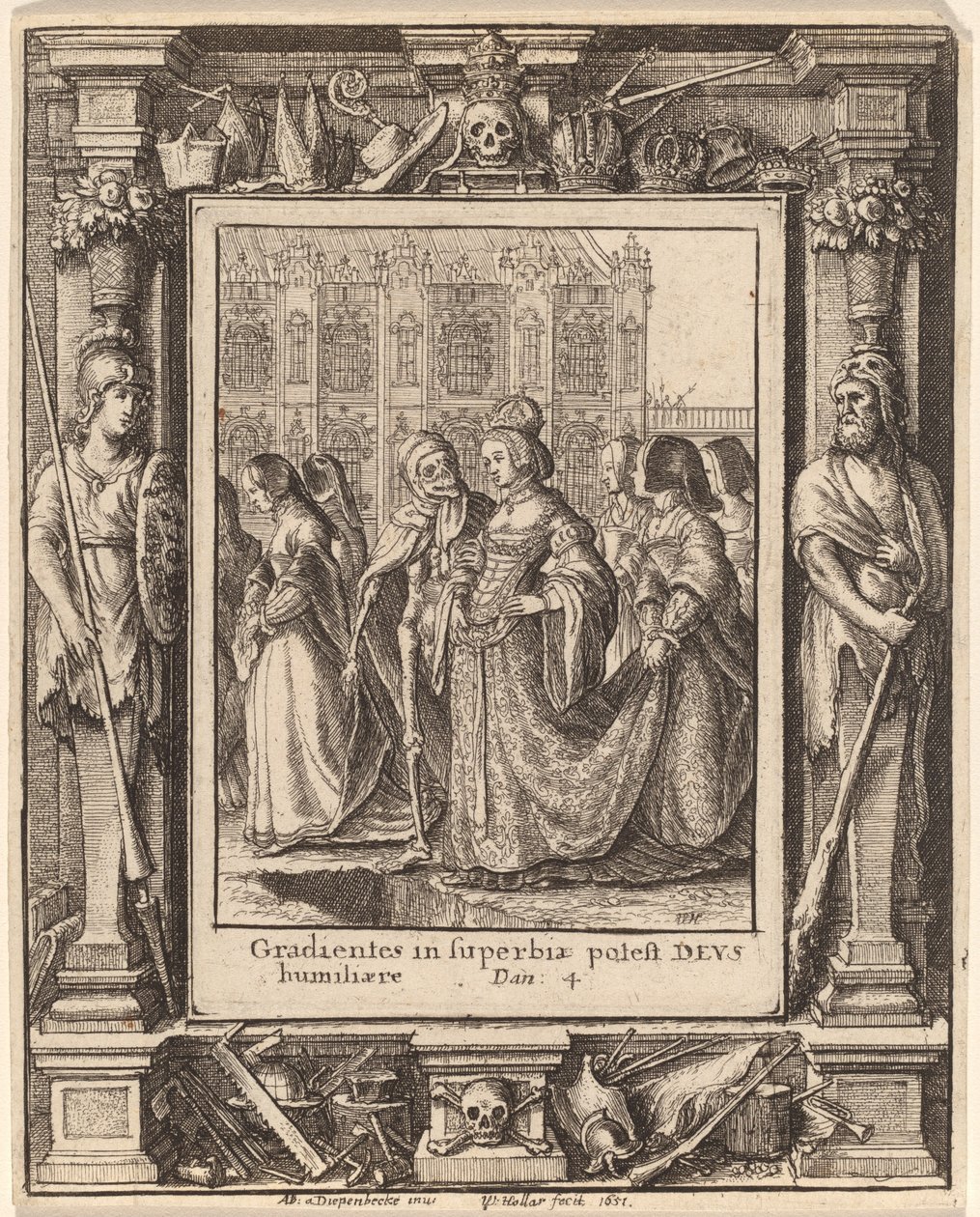 Impératrice - Wenceslaus Hollar after Hans Holbein the Younger after Abraham van Diepenbeeck