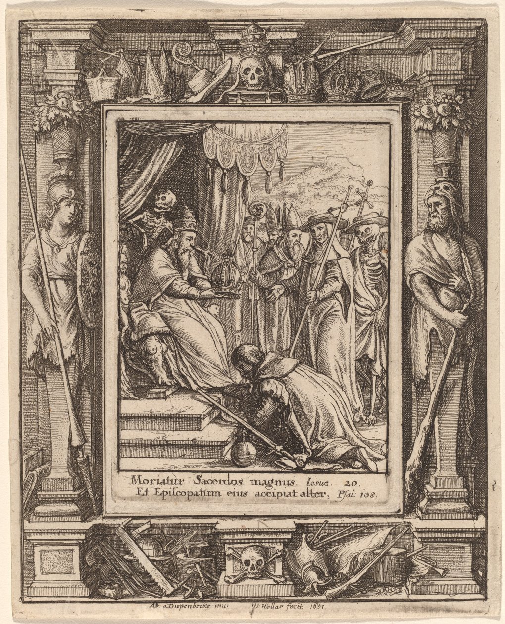 Le Pape - Wenceslaus Hollar after Hans Holbein the Younger after Abraham van Diepenbeeck