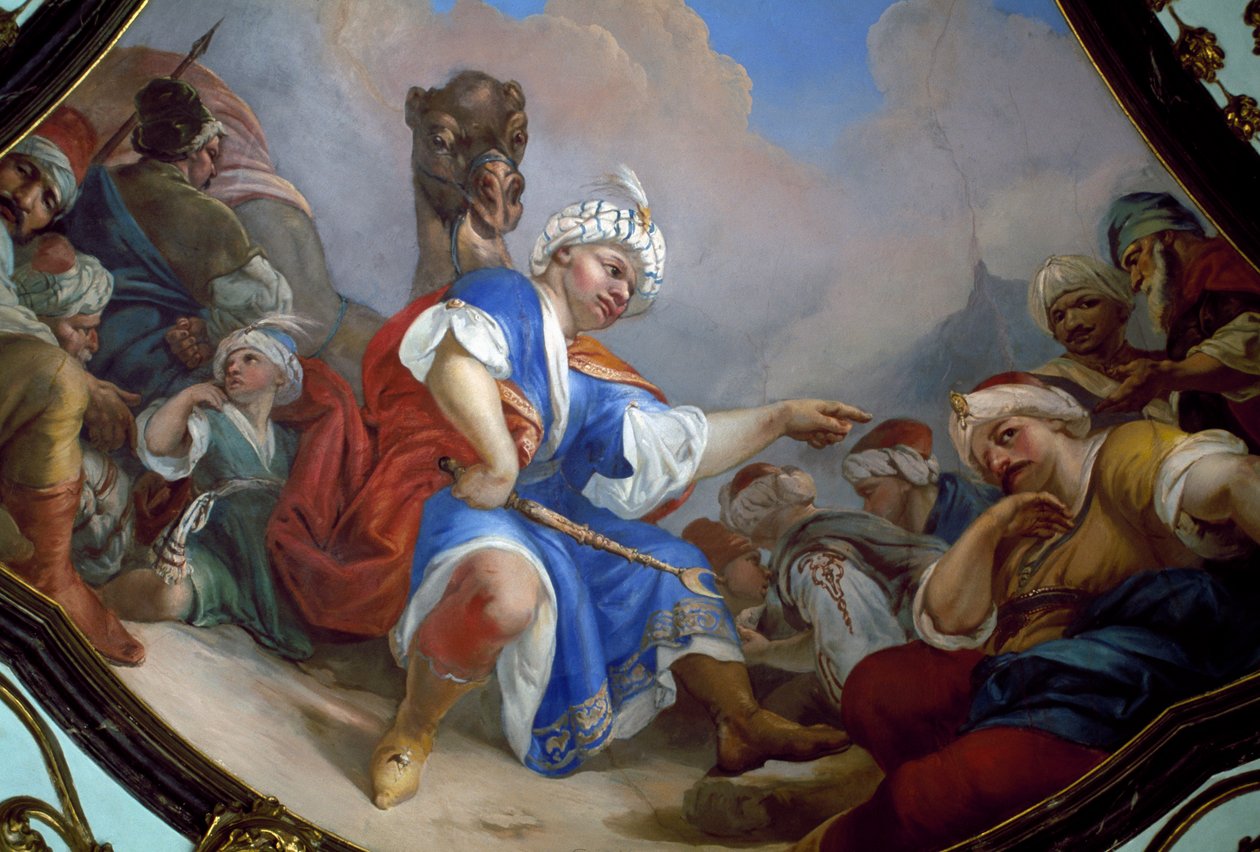 Fresque, salle principale du château de Ploskovice, Bohême, République tchèque - Wenzel Lorenz Reiner