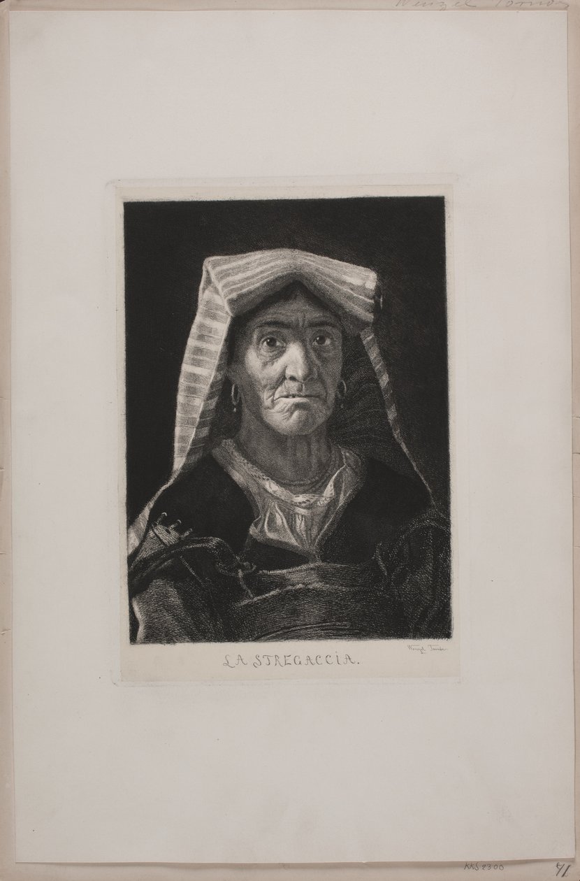 La Stregaccia. Portrait de femme romaine - Wenzel Tornøe