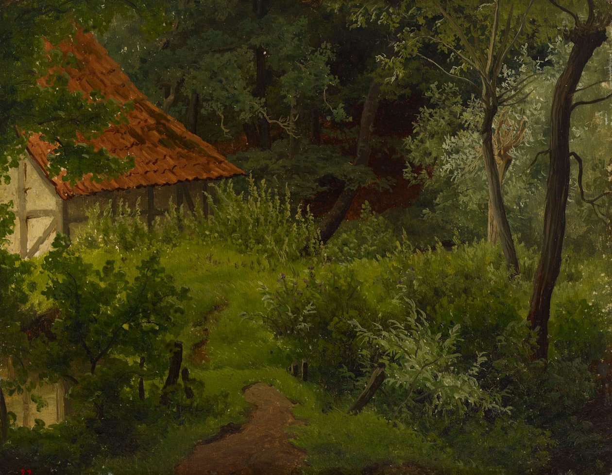 Ferme dans les bois, étude - Werner Holmberg