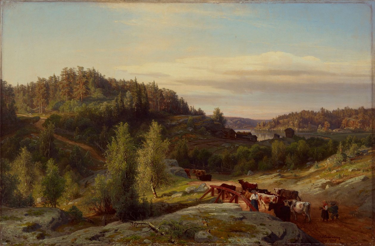 Paysage de Kuru dans la lumière du soir - Werner Holmberg