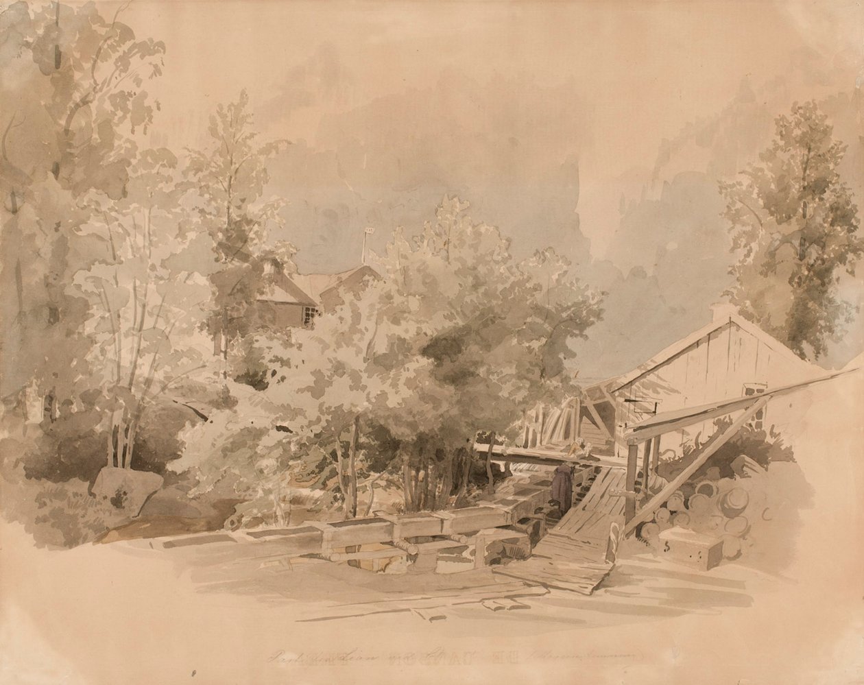 Paysage de moulins norvégien - Werner Holmberg