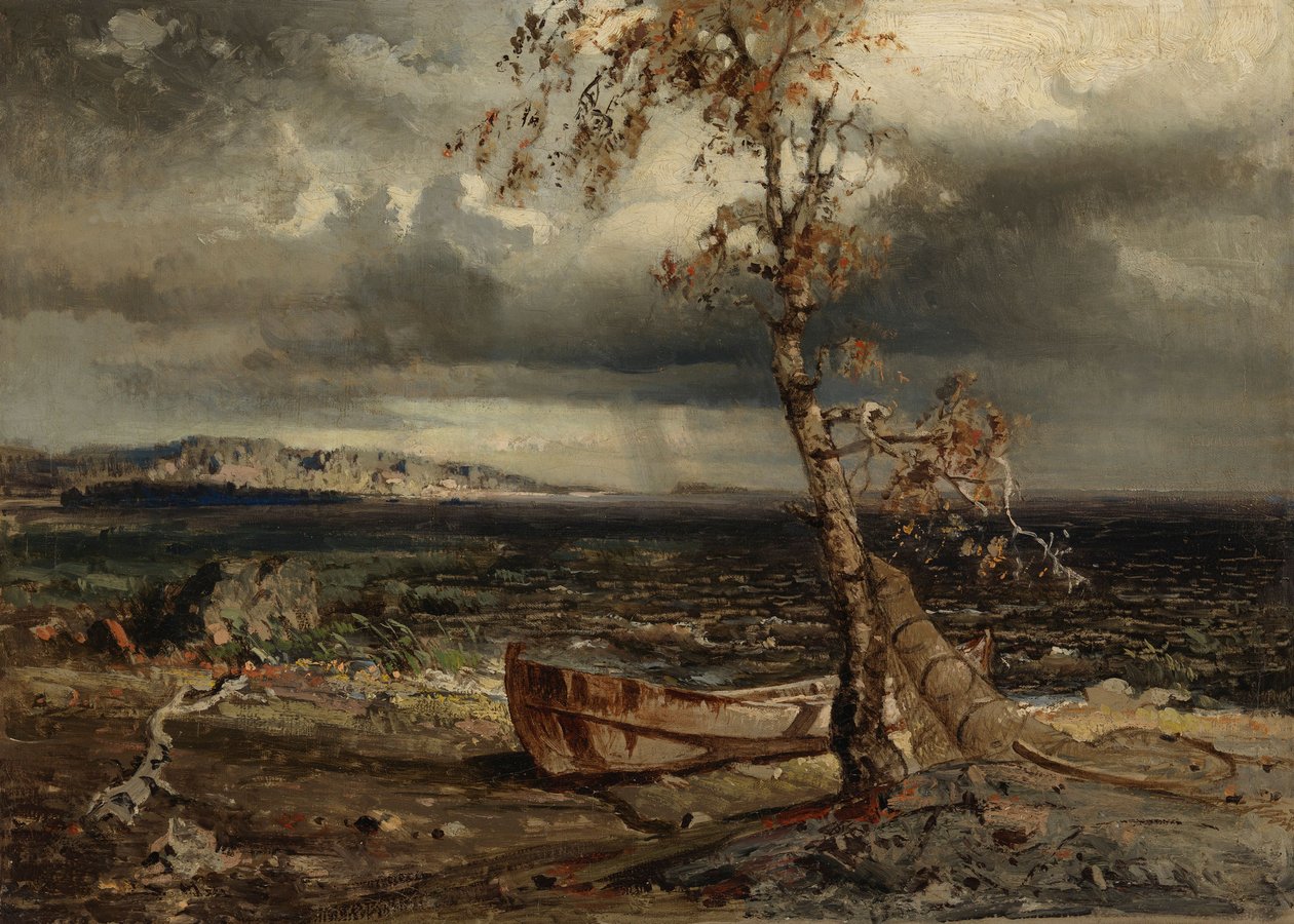 Tempête sur le lac Näsijärvi - Werner Holmberg