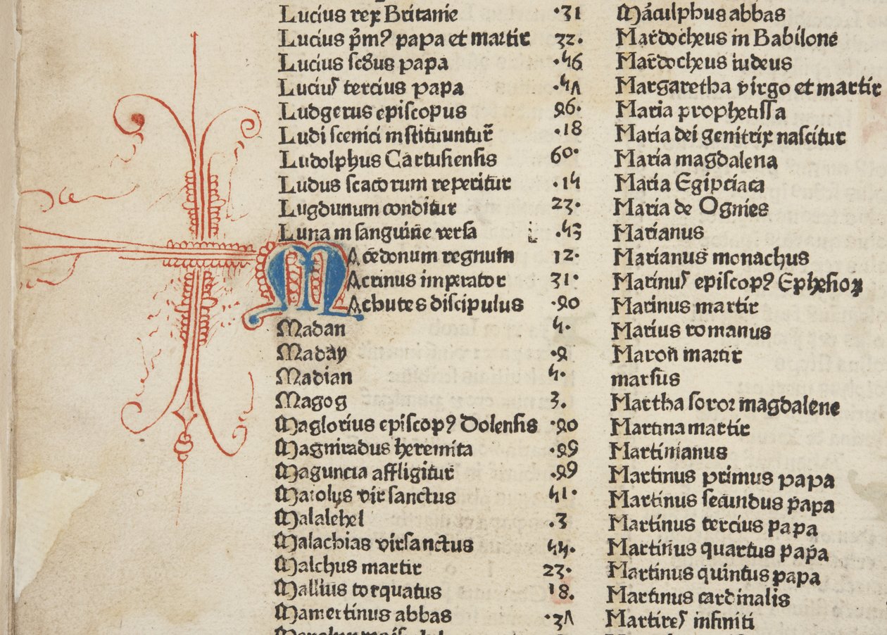 Fol 6 verso, détail, Fasciculus Temporum - Werner Rolevinck