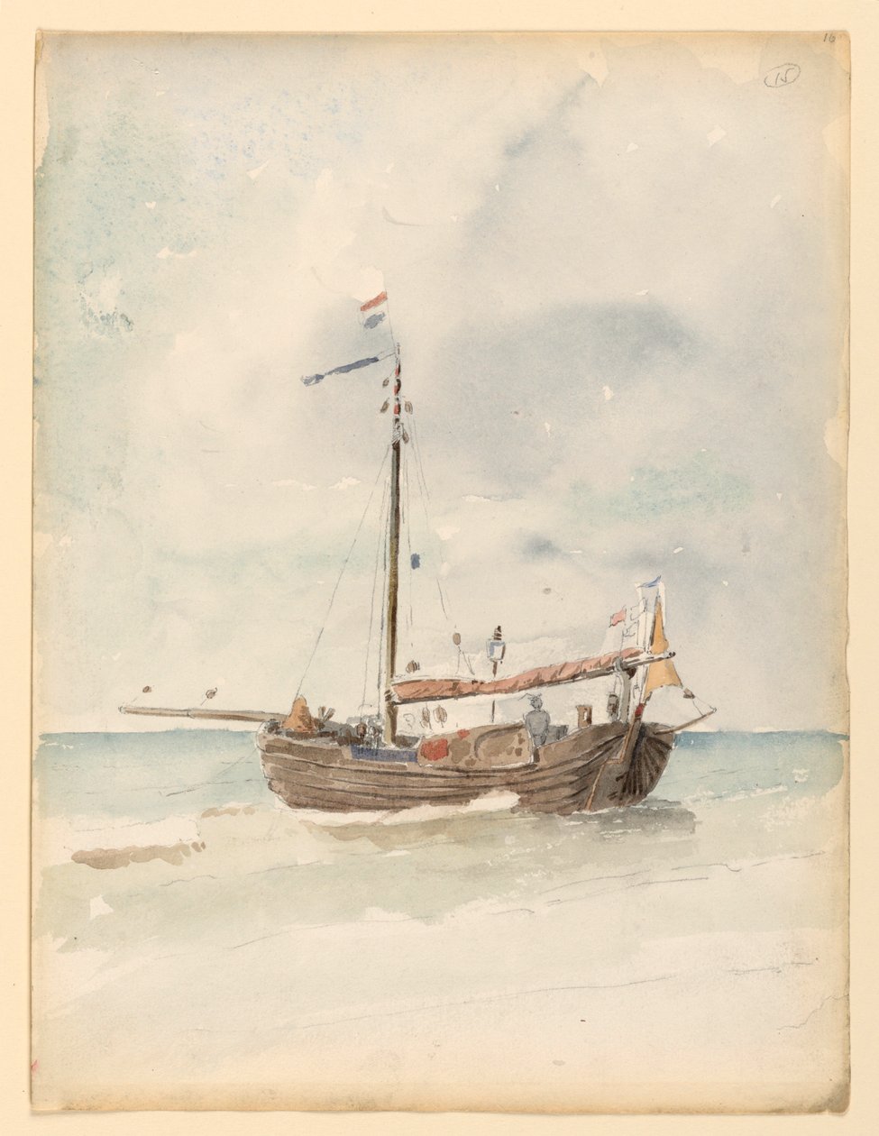 Une péniche hollandaise, 20 août 1887 - Whitney Warren Jr.