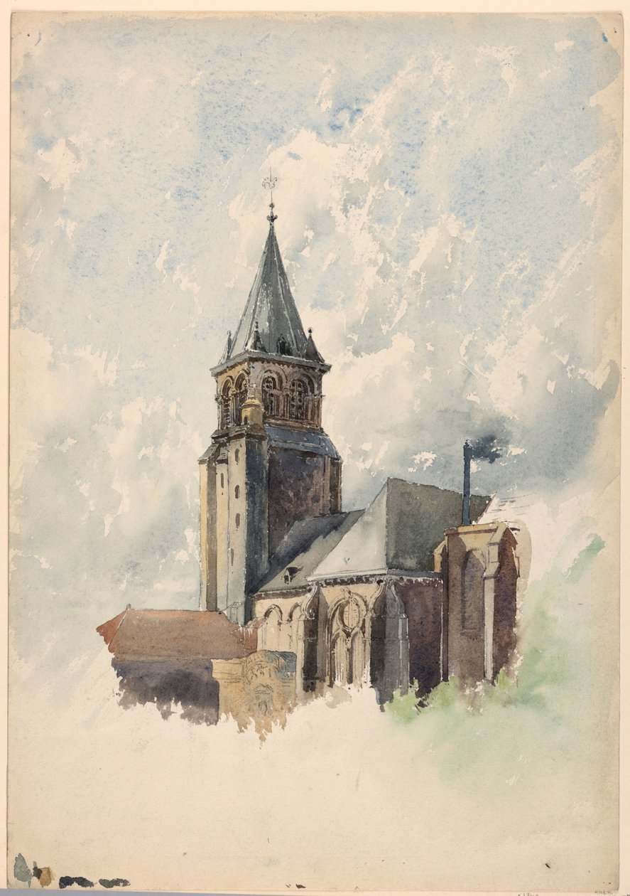 Drawing, Saint Germain-des-Prés, Paris, ca. 1887 - Whitney Warren Jr.