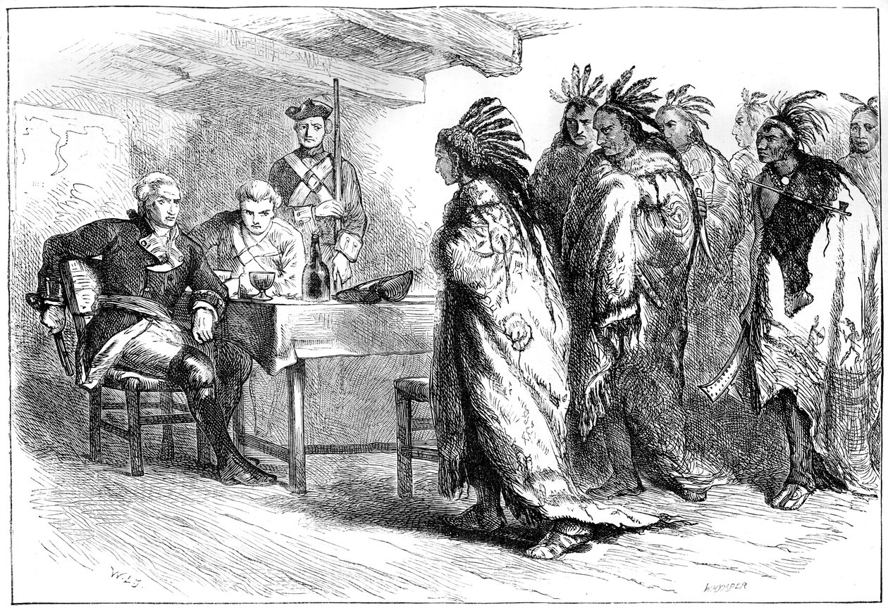 Visite de Pontiac et des Indiens au Major Gladwin, 1763 - Whymper