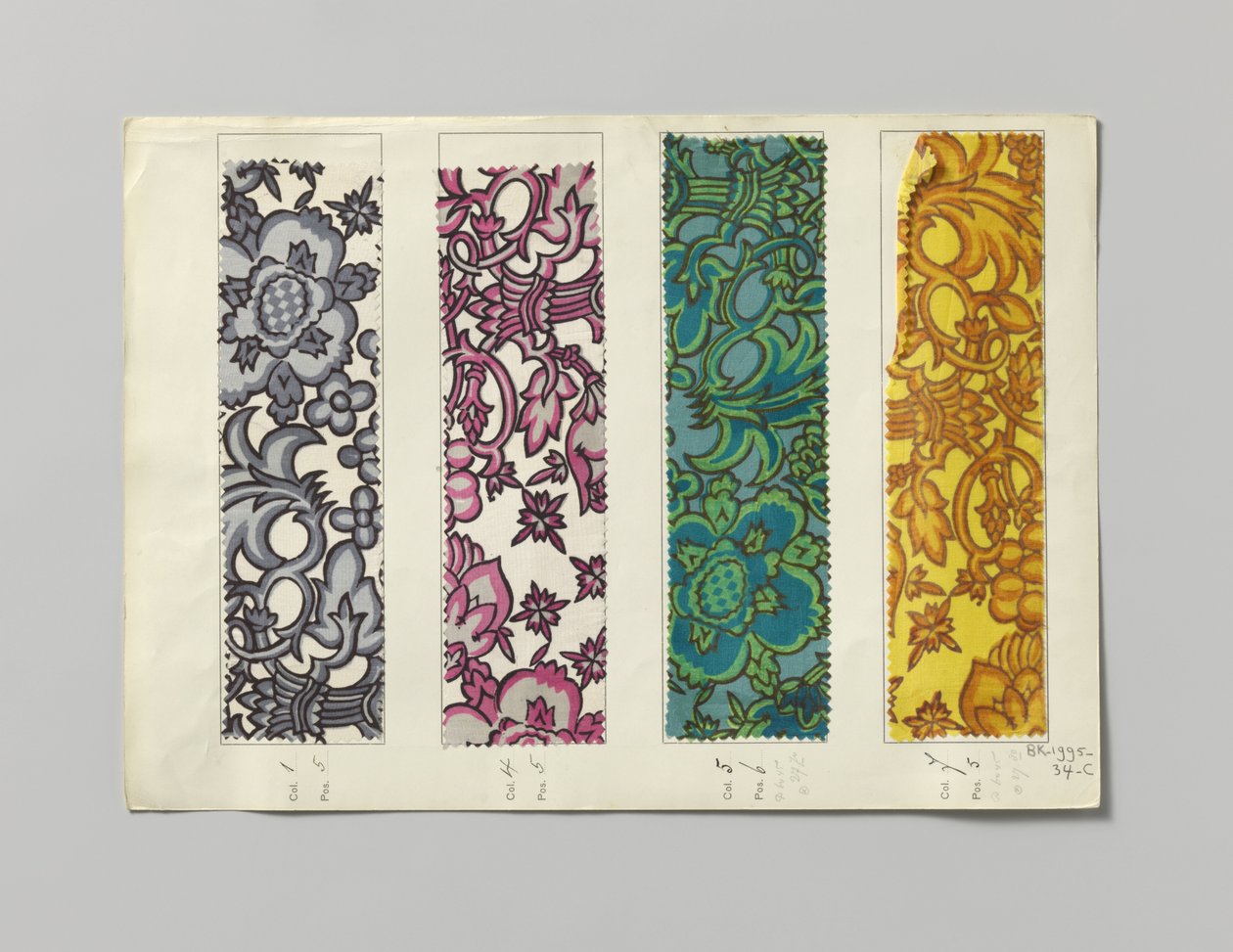 Échantillon de soie imprimée, motif Aussee - Wiener Werkstätte