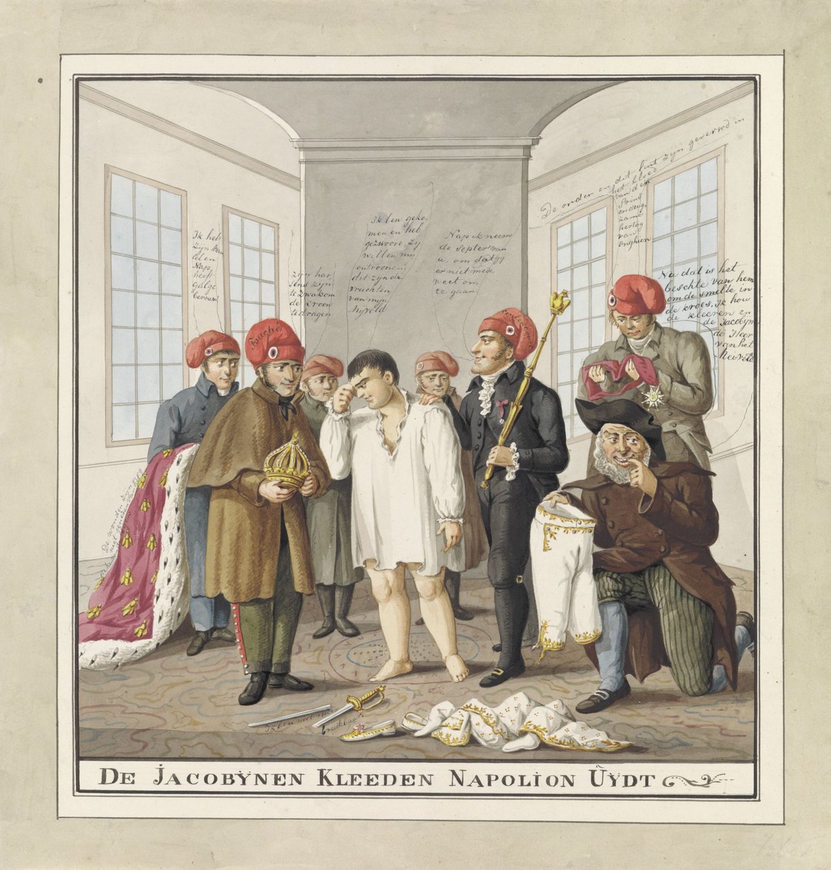 Napoléon déshabillé par les Jacobins, 1815 - Wijnand Esser