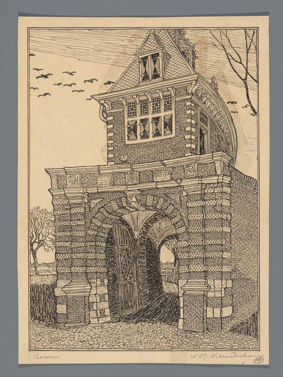 Oosterpoort à Hoorn - Wijnand Otto Jan Nieuwenkamp (signed by artist)