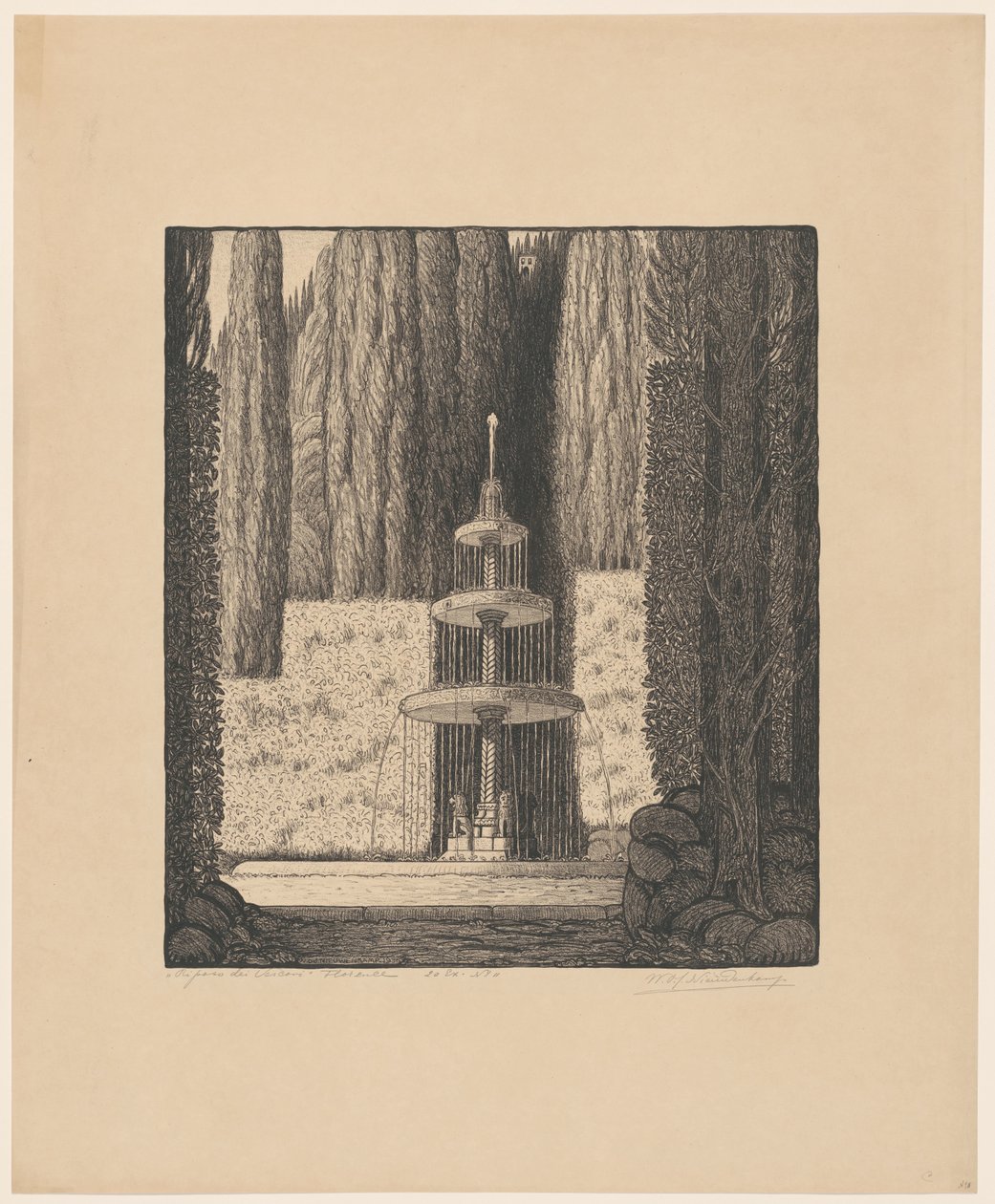 Riposo dei Vescovi Florence - Wijnand Otto Jan Nieuwenkamp (signed by artist)