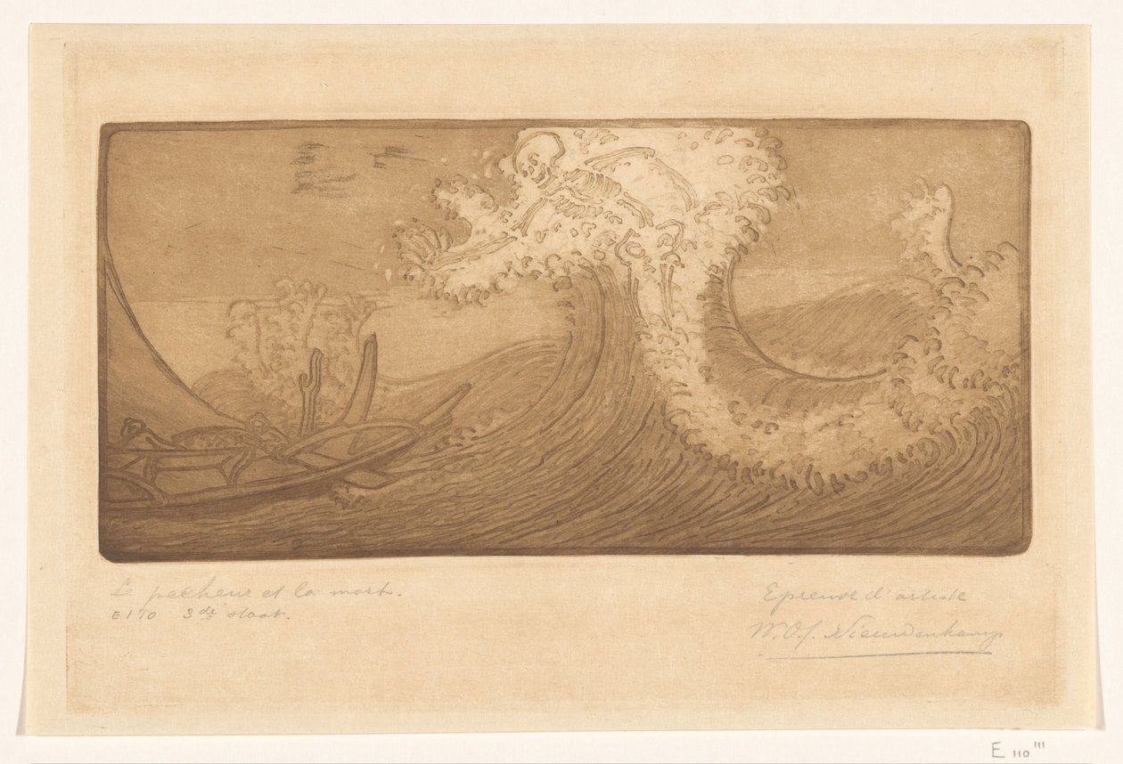 Le Pêcheur et la Mort - Wijnand Otto Jan Nieuwenkamp (signed by artist)