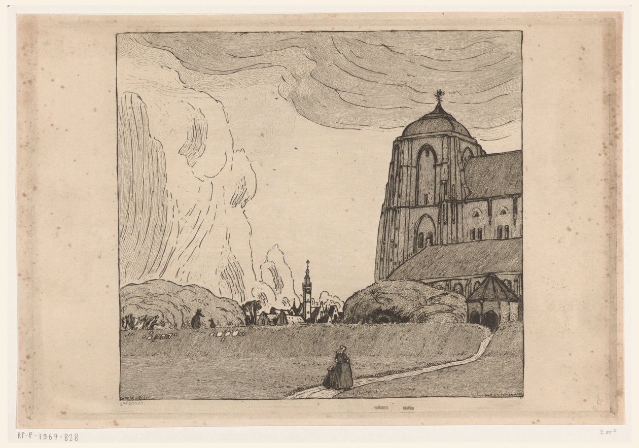 Vue de Veere - Wijnand Otto Jan Nieuwenkamp