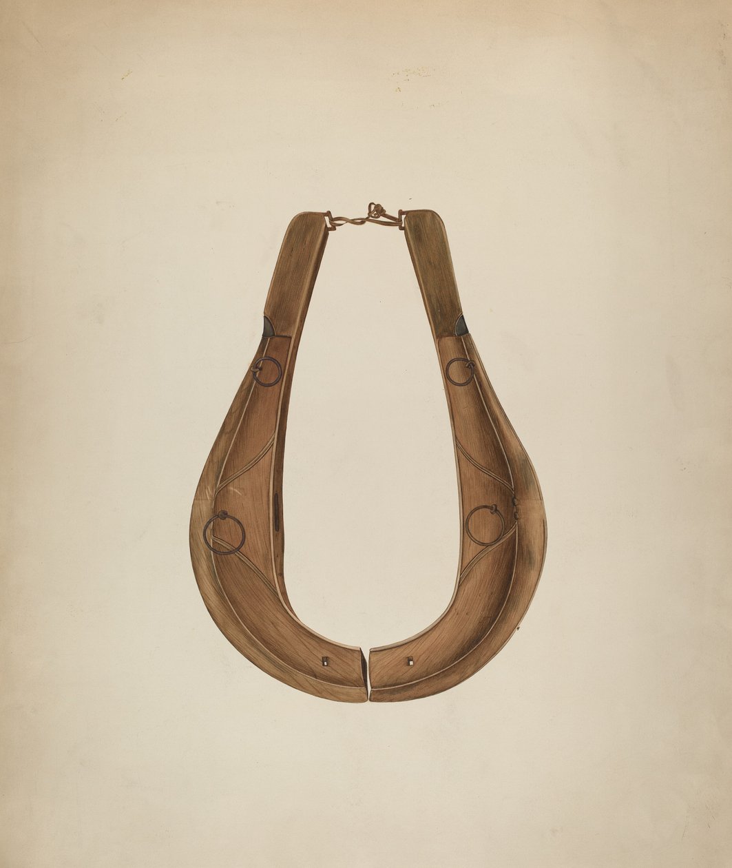 Collier de cheval et harnachement, vers 1941 - Wilbur M Rice