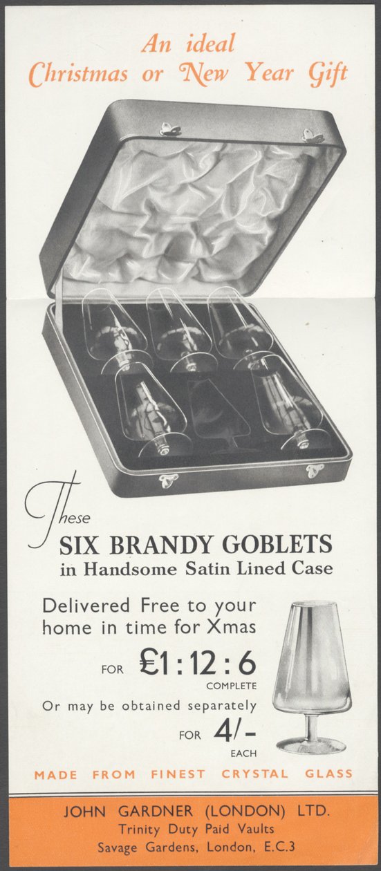 Verres en cristal de John Gardner, années 1920 - Wilfred Fryer