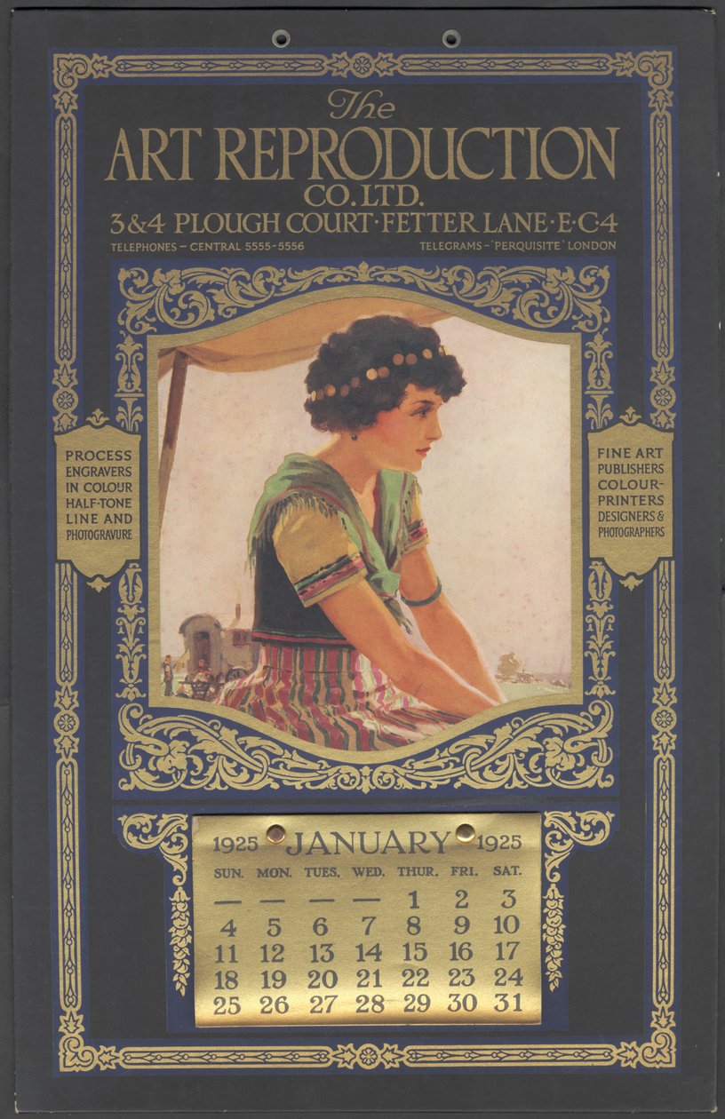 Calendrier de la Compagnie de reproduction d