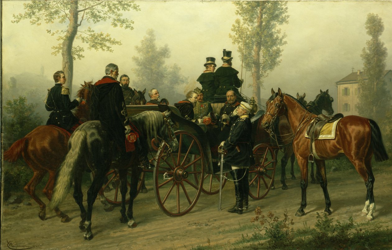 Napoléon III et Bismarck après la bataille de Sedan, 1882 - Wilhelm Camphausen