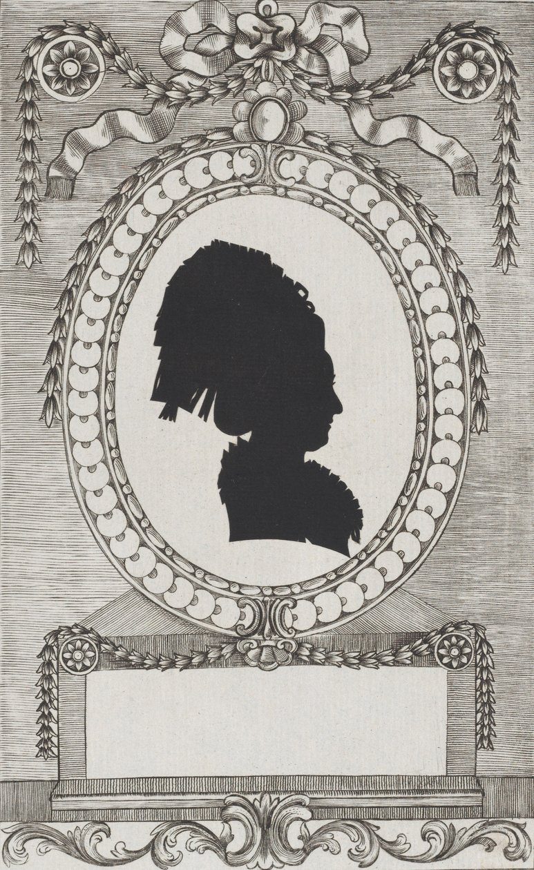 Silhouette de la comtesse Enzenberg, Stiftsfräulein - Wilhelm Ackermann