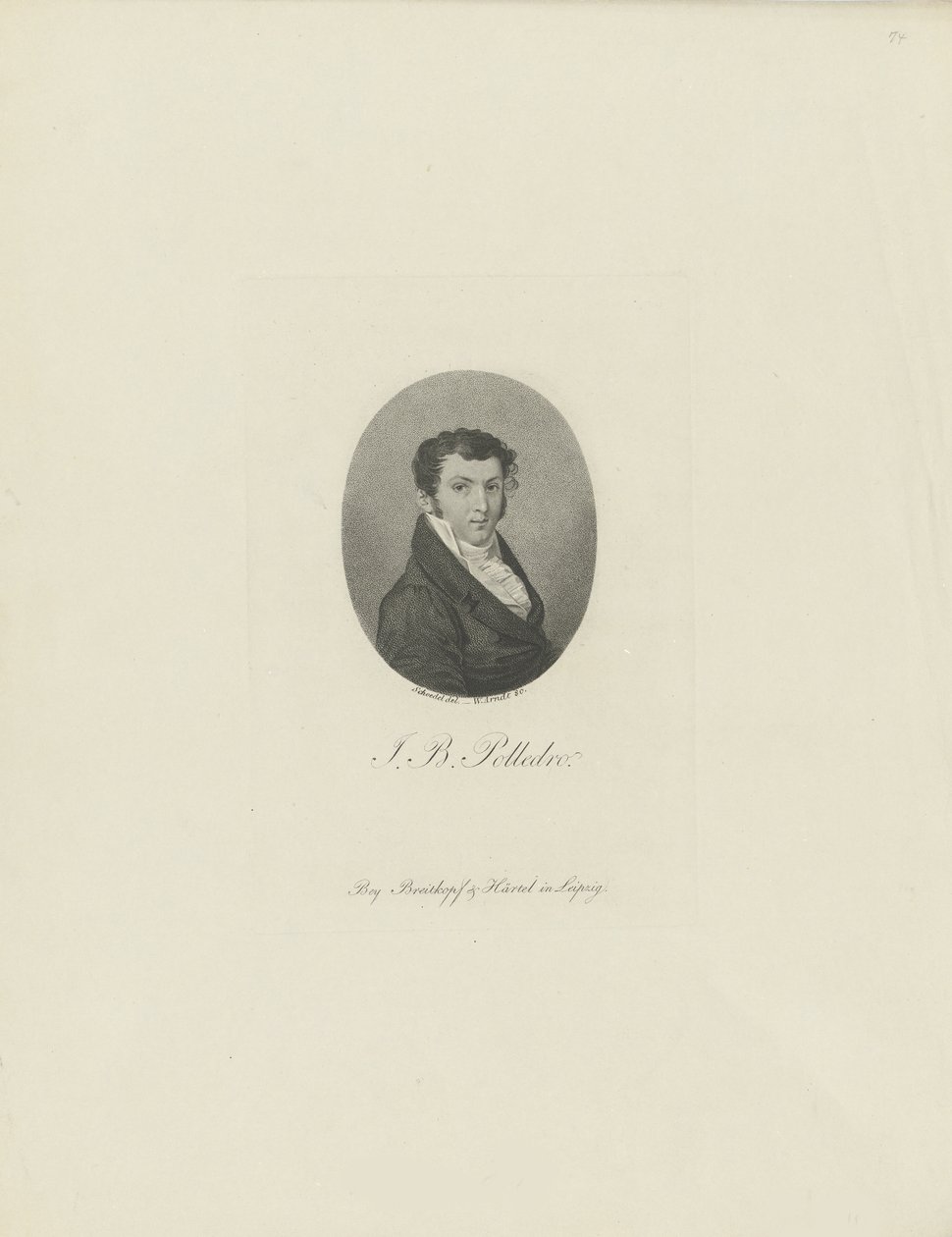 Portrait du violoniste et compositeur Giovanni Battista Polledro 1781-1853, vers 1810 - Wilhelm Arndt