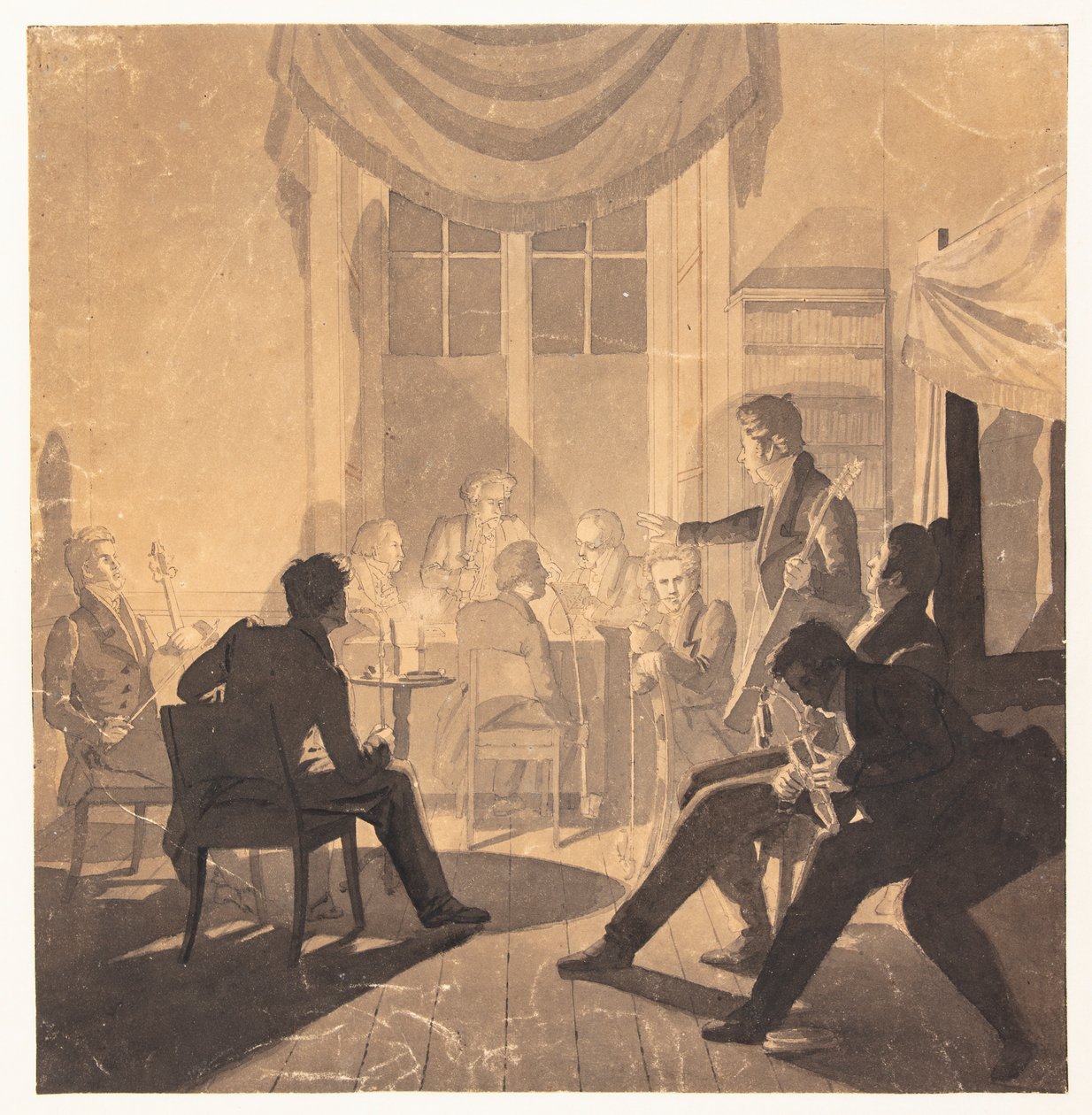 Une société de tabac. Le dimanche de M. Jürgensen - Wilhelm Bendz