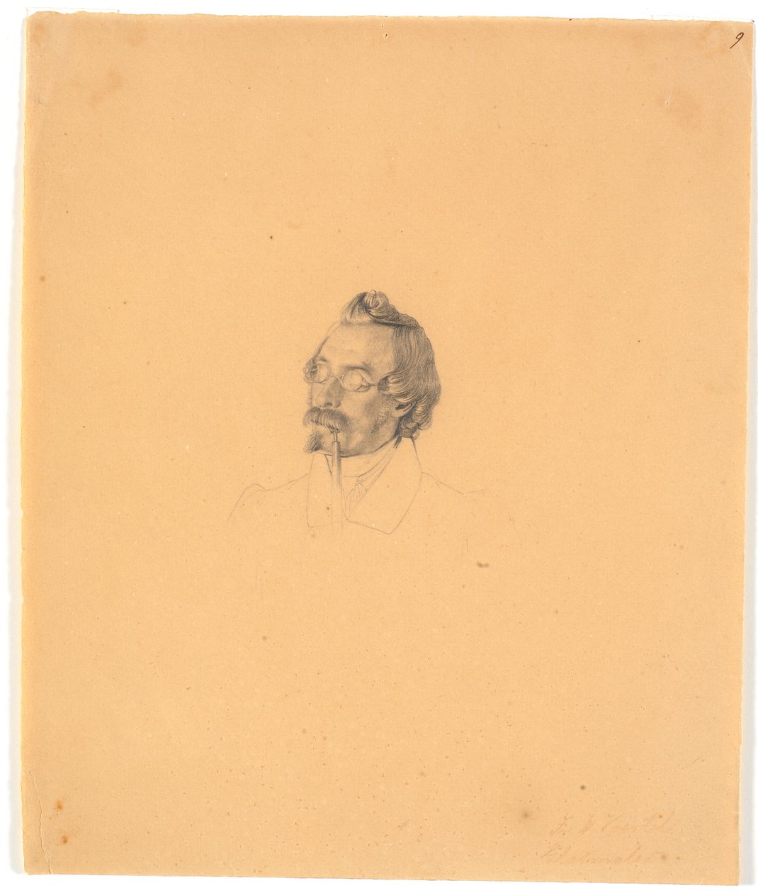 Porträt des Glasmalers Friedrich Vörtel - Wilhelm Bendz
