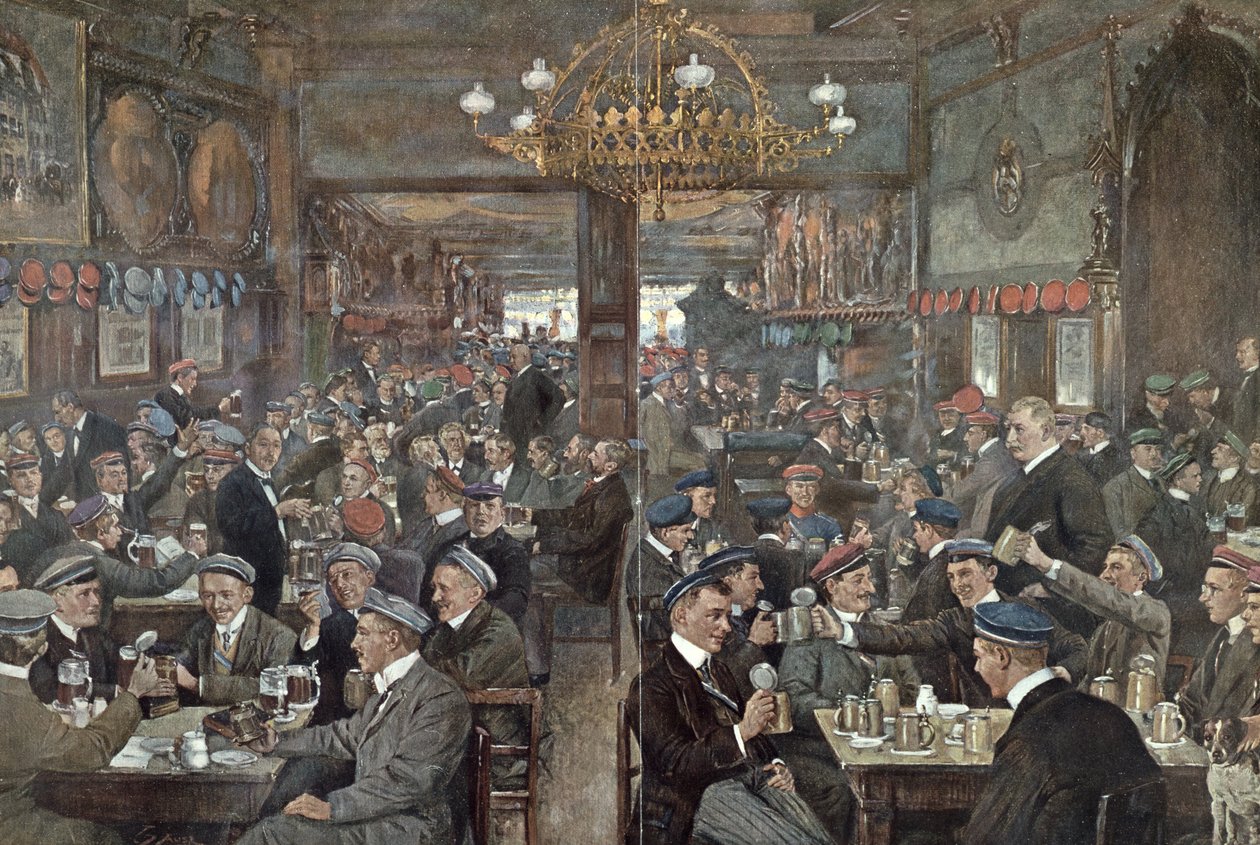 La brasserie étudiante du Thuringer Hof à Leipzig, vers 1900 - Wilhelm Gause