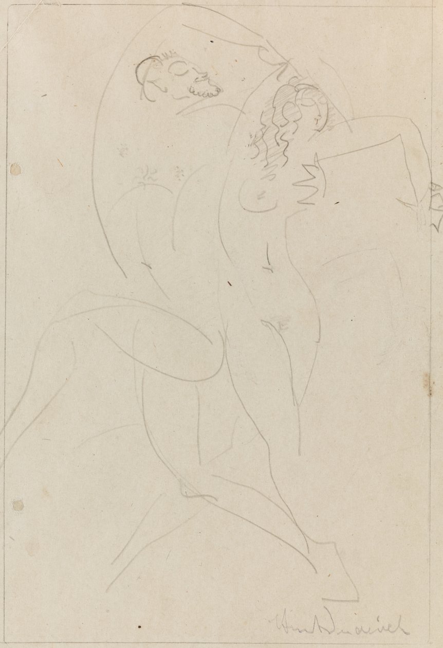 Nymphe et Satyre, vers 1915 - Wilhelm Hunt Diederich
