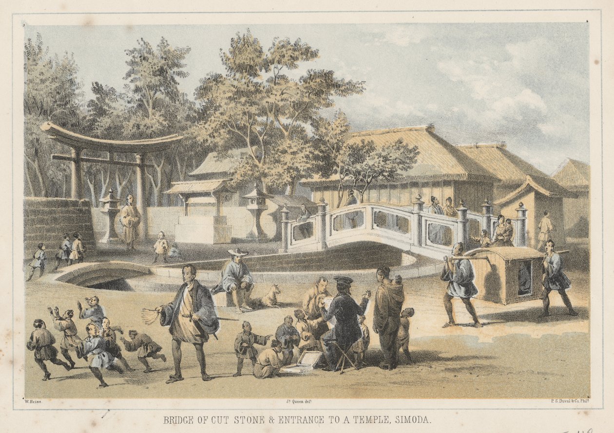 Pont de pierre taillée et entrée d