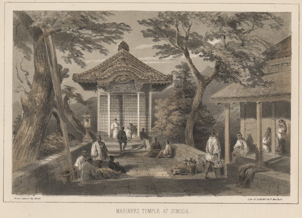 Temple des marins à Simoda, 1855 - Wilhelm Joseph Heine