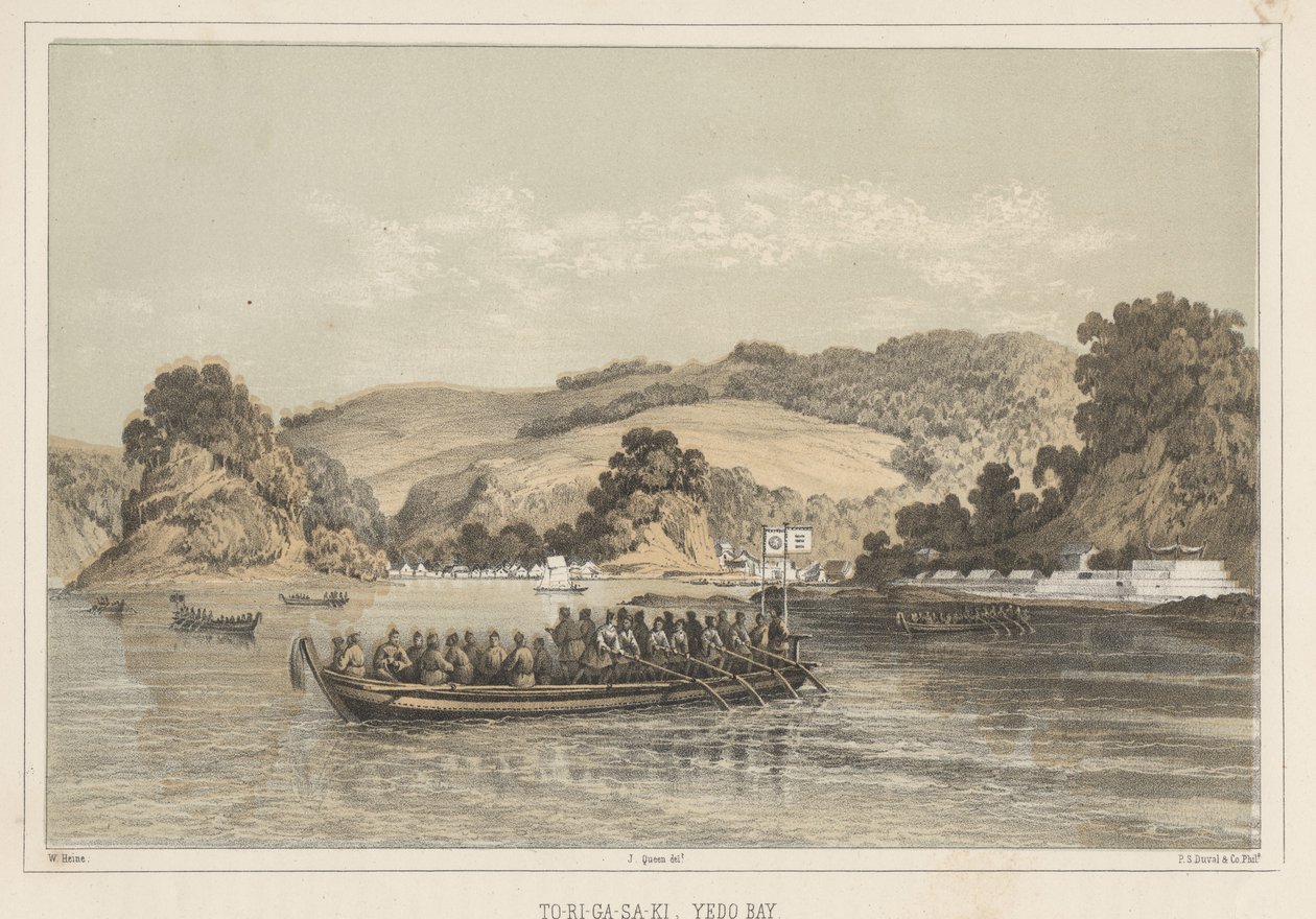 To-Ri-Ga-Sa-Ki, baie de Yedo, 1855 - Wilhelm Joseph Heine
