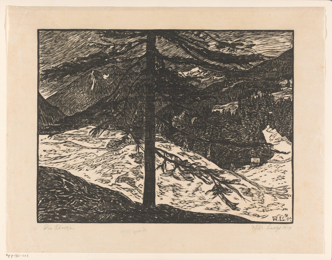 Le Mélèze - Wilhelm Laage (signed by artist)
