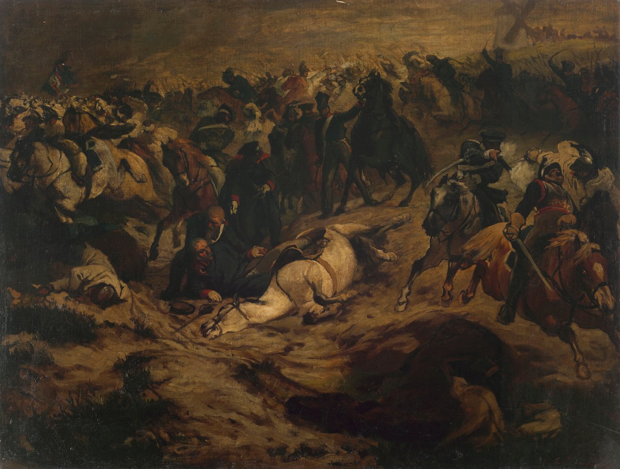 Blessure de Blücher à Ligny - Wilhelm Lindenschmit der Jüngere