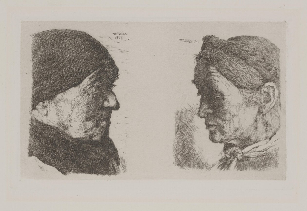 Un couple de paysans - Wilhelm Maria Hubertus Leibl