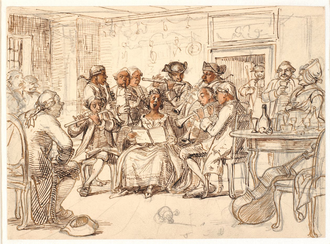 Motif de Bellman: Le concert à "3 Byttor", épître de Fredman n° 51 - Wilhelm Marstrand