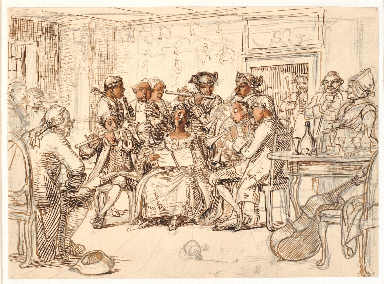 Motif de Bellman: Le concert à "3 Byttor", épître de Fredman n° 51 - Wilhelm Marstrand